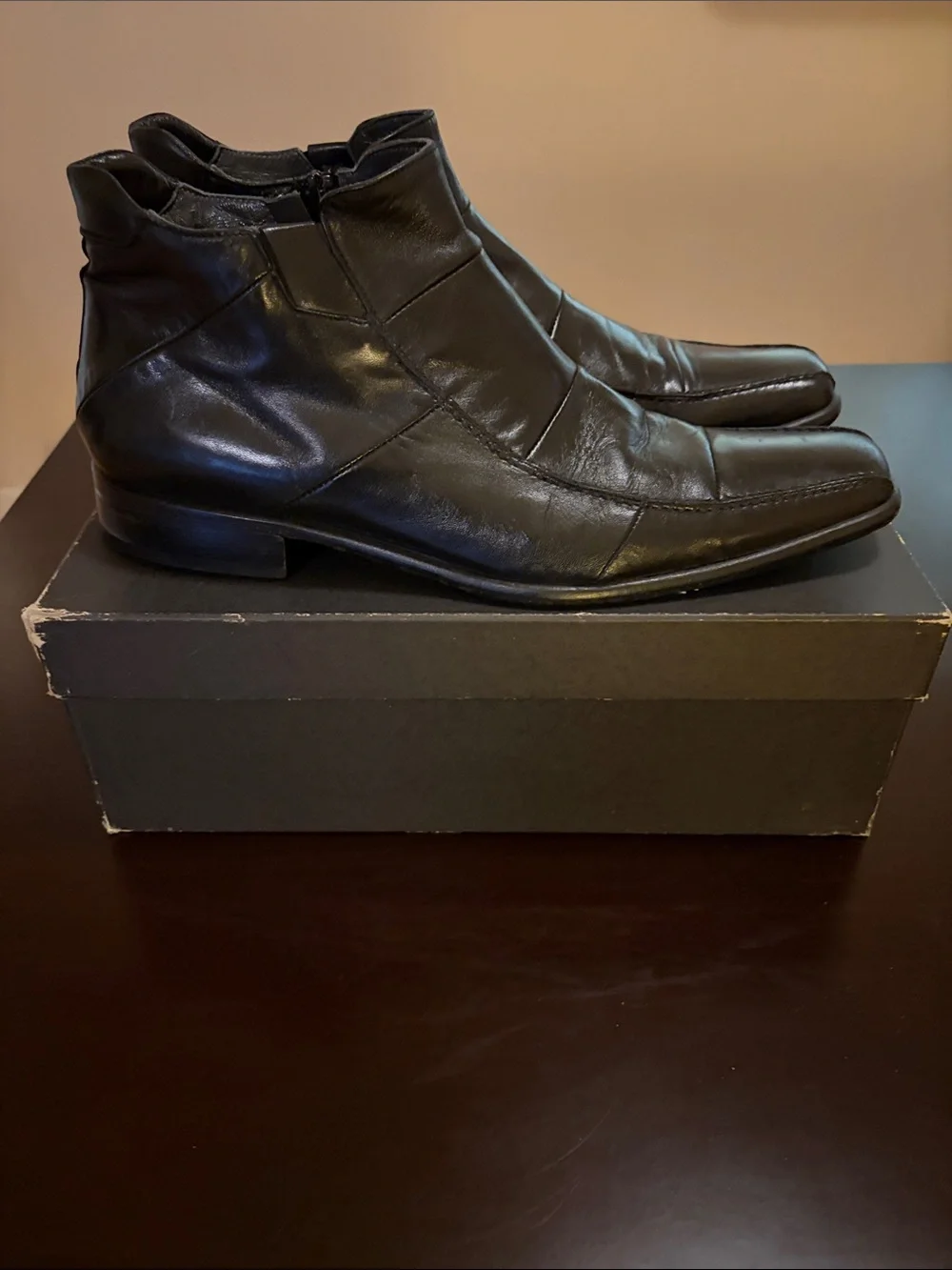 Men's Black Leather Chukka Boots by